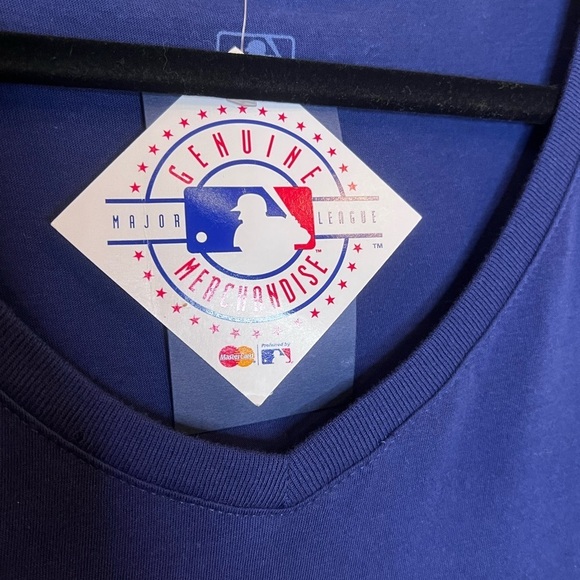 Blue 2017 ALCS 2XL Shirt‎ with Tags - 1 small pin hole in the back - see 2nd pic - Picture 9 of 12